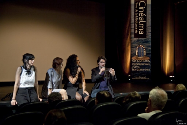 Alberto MORAIS FORTURIA, le Réalisateur de la Madre, Veronica Maria GARCIA NAVARRO, co-scénariste du film La Madre et Maria De Las Nieves DE MEDINA RUIZ, tête d'affiche du film.