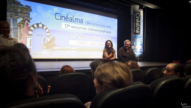 Yasmine Chouikh, réalisatrice "Jusqu'à la fin des temps" en compagnie de Hubert Corona de l'association Cinéactions