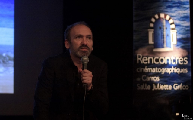 Stefano Savona réalisateur du film "Samouni Road" lors du débat avec le public