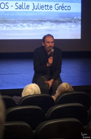 Stefano Savona réalisateur du film "Samouni Road" lors du débat avec le public