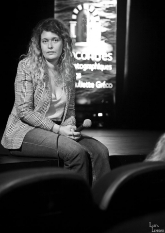 Meryem Benm'Barek réalisatrice du film marocain "Sofia" lors du débat avec le public