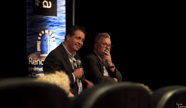 Nour-Eddine Lakhmari , réalisateur du film "Burn Out" et Egil ODEGARD, producteur du film