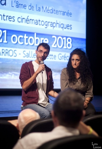 David Macian, réalisateur du film "La mano invisible" et Laura Scibetta.