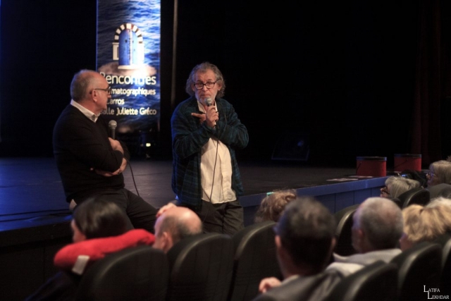 Charles Scibetta, Maire de la ville de Carros et Aziz Salmy, réalisateur du film "Larmes de sable"