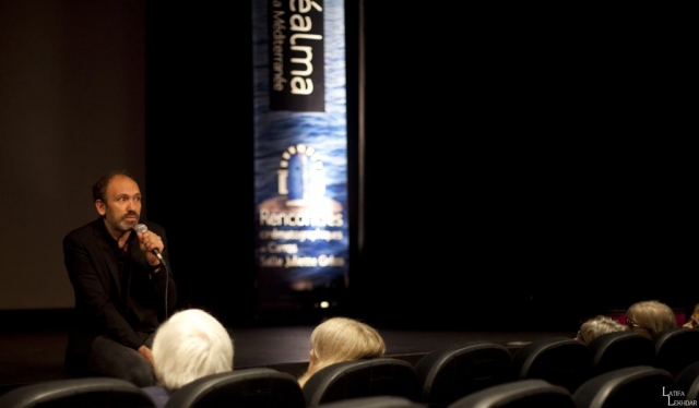Stefano Savona réalisateur du film "Samouni Road" lors du débat avec le public