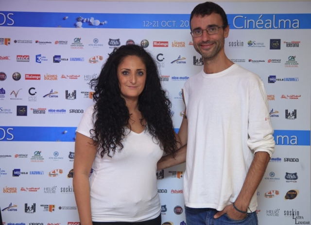 Laura Scibetta et David Macian, réalisateur du film "La mano invisible"